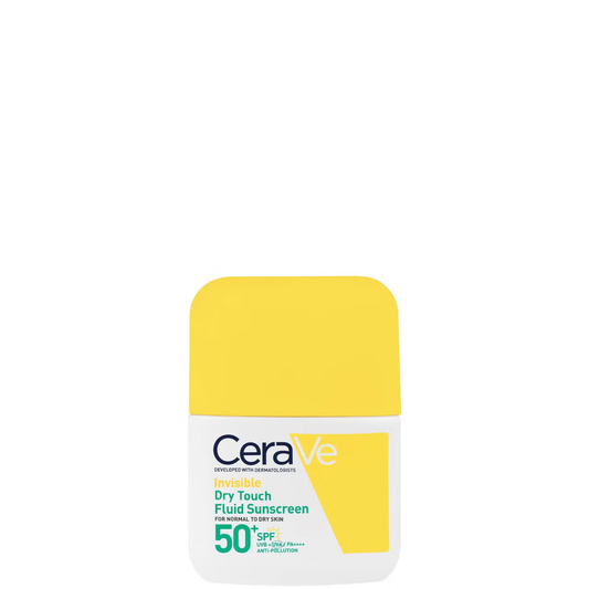 CeraVe Invisible Dry Touch Fluid Sunscreen SPF 50 for normal to oily skin with 3 essential ceramides 50 ml