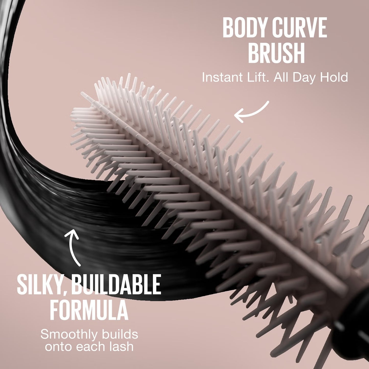 Maybelline Lash Sensational, Body Mascara, Volumizing up to 24H Lift, Smudge-resistant, Flake-resistant, Clump-resistant, Shade: Black