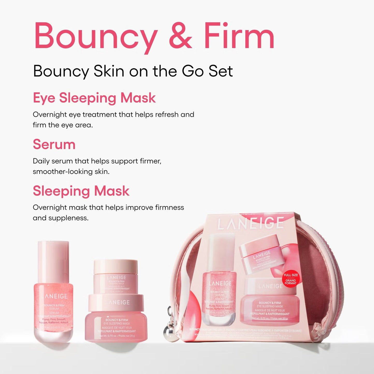 Laneige Bouncy Skin on the go Set