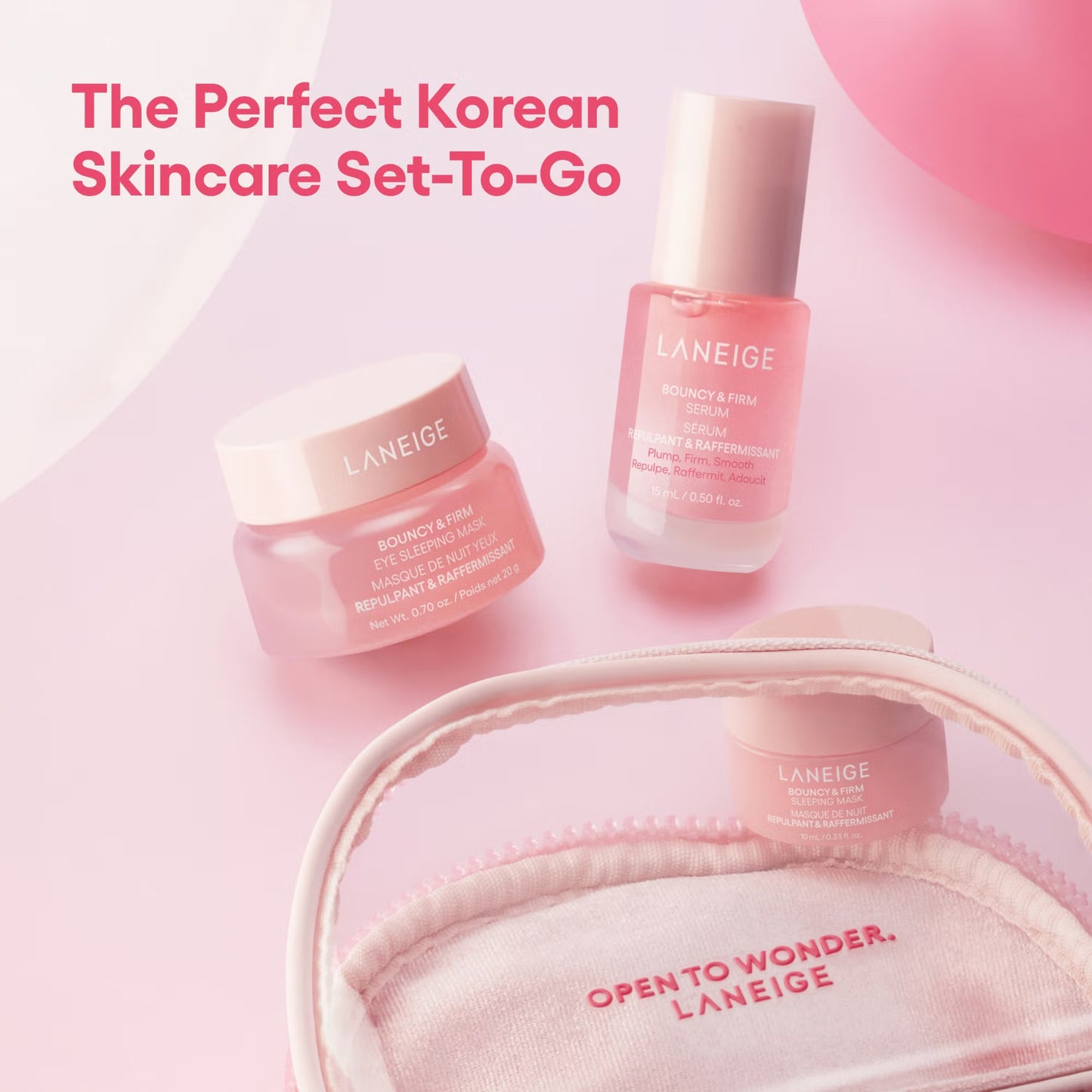 Laneige Bouncy Skin on the go Set