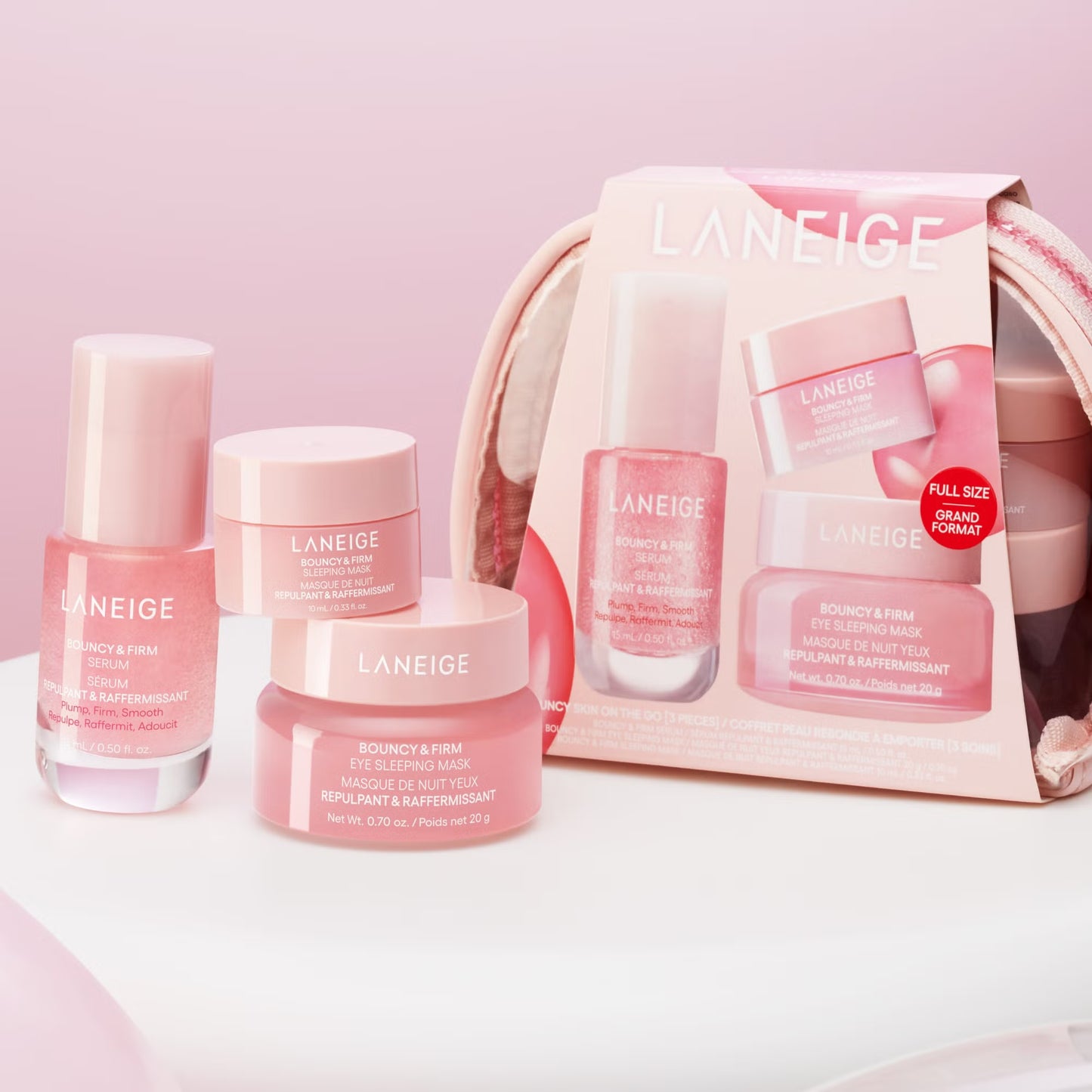 Laneige Bouncy Skin on the go Set